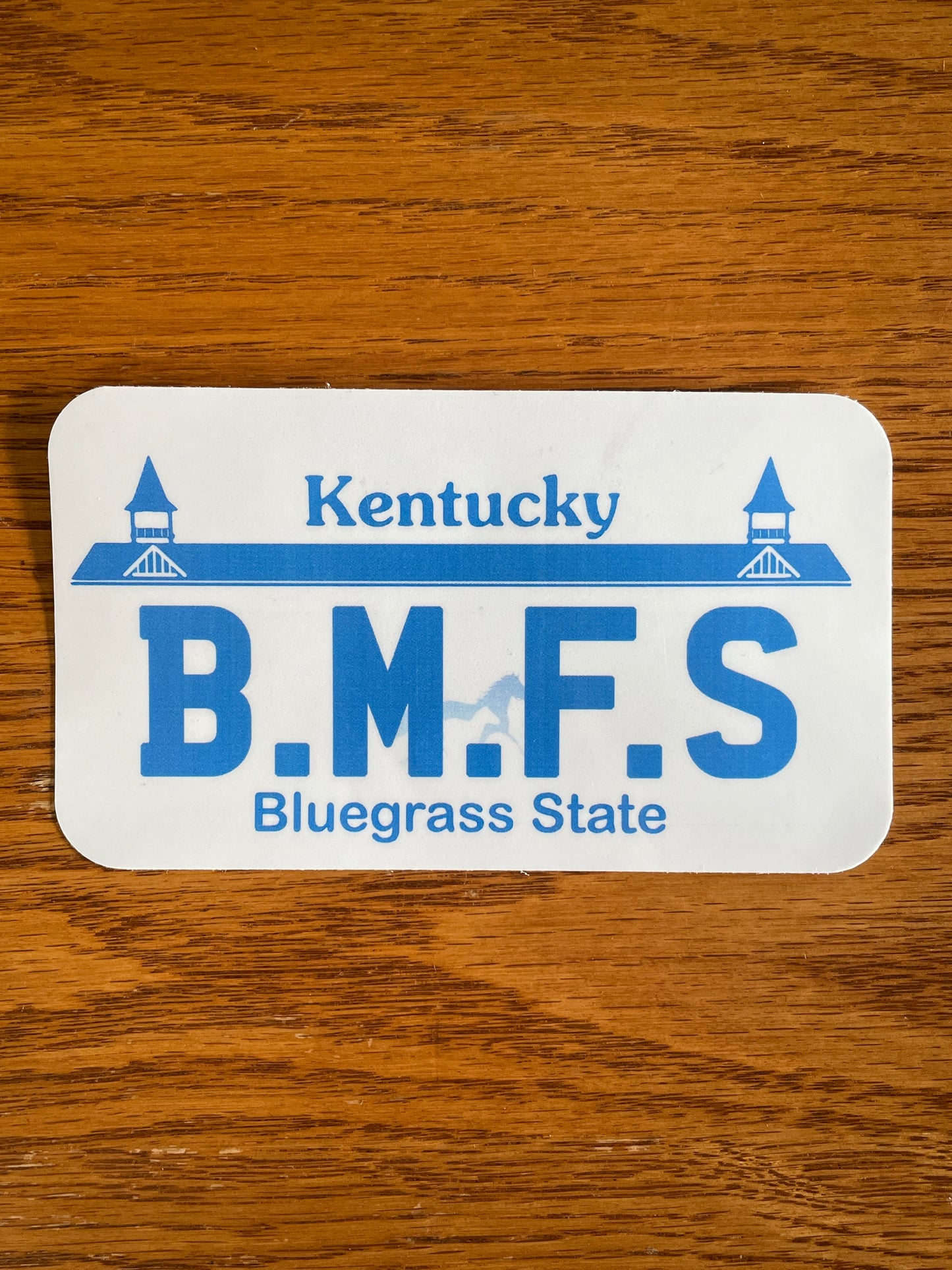 Billy Strings B.M.F.S Kentucky plate lot sticker