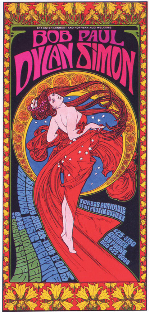 Bob Dylan-Paul Simon - Concert Poster