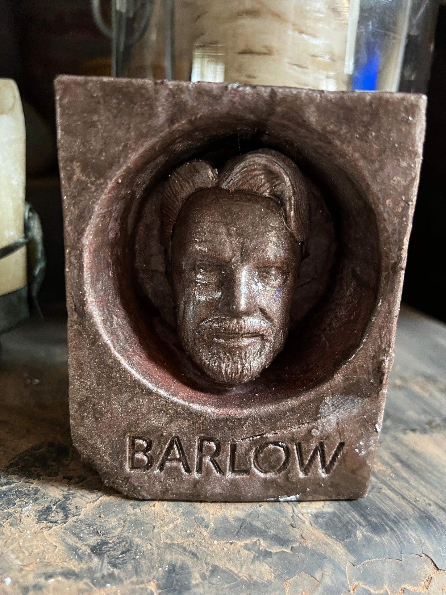 JOHN PERRY BARLOW STONE SCULPTURE