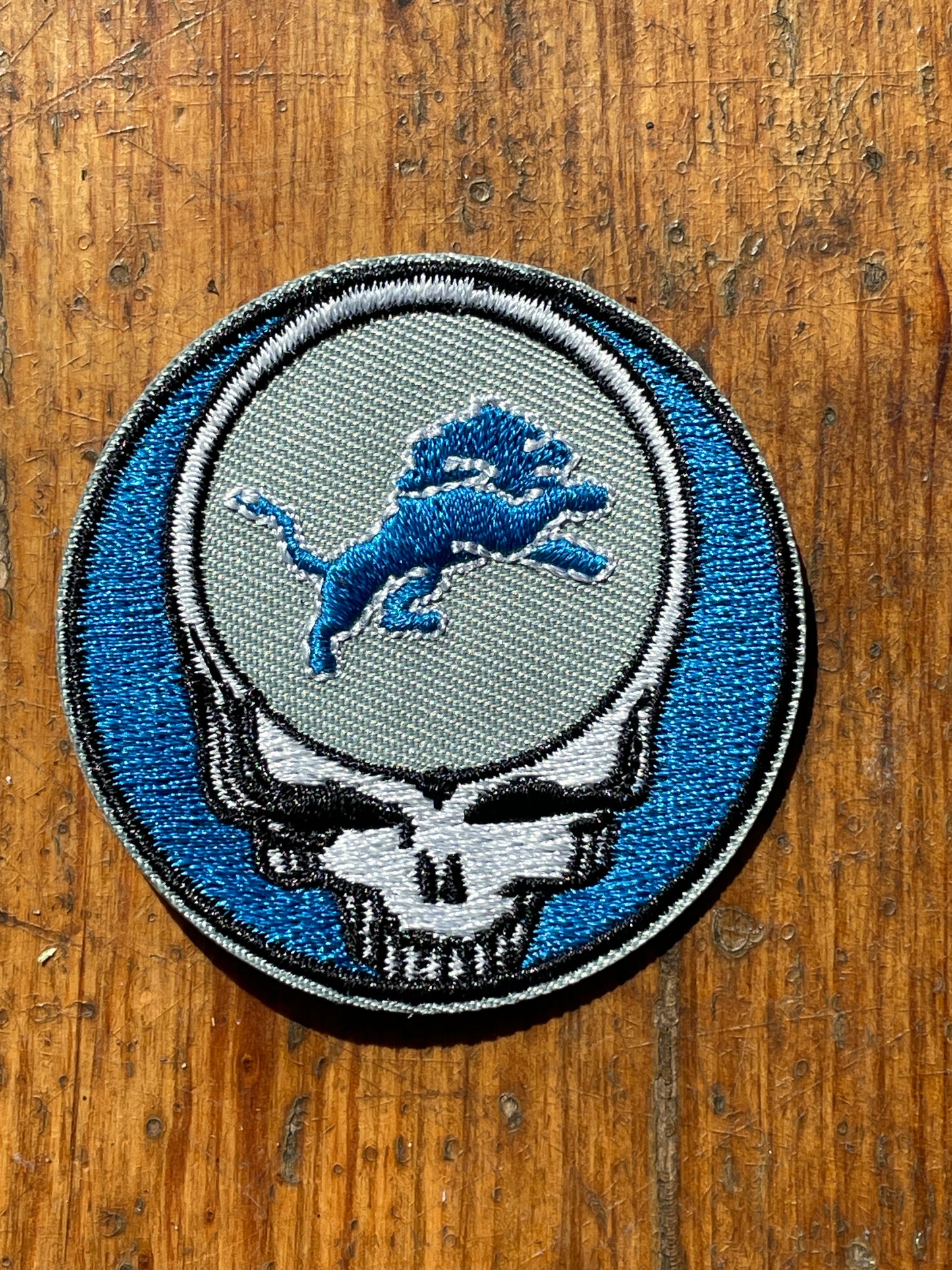 Detroit Lions Heat applied Patch.