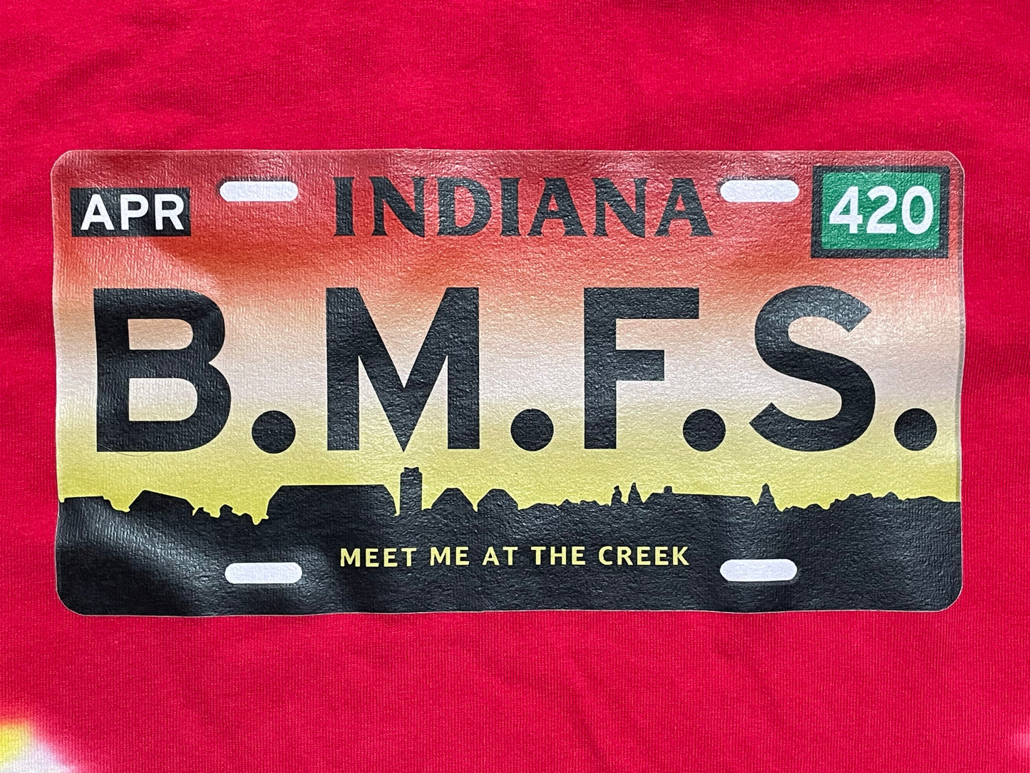 BILLY STRINGS LOT SHIRT Indiana B.M.F.S. Plate Meet Me at the Creek