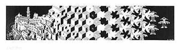 Metamorphose 1 - Escher Print - Art Poster