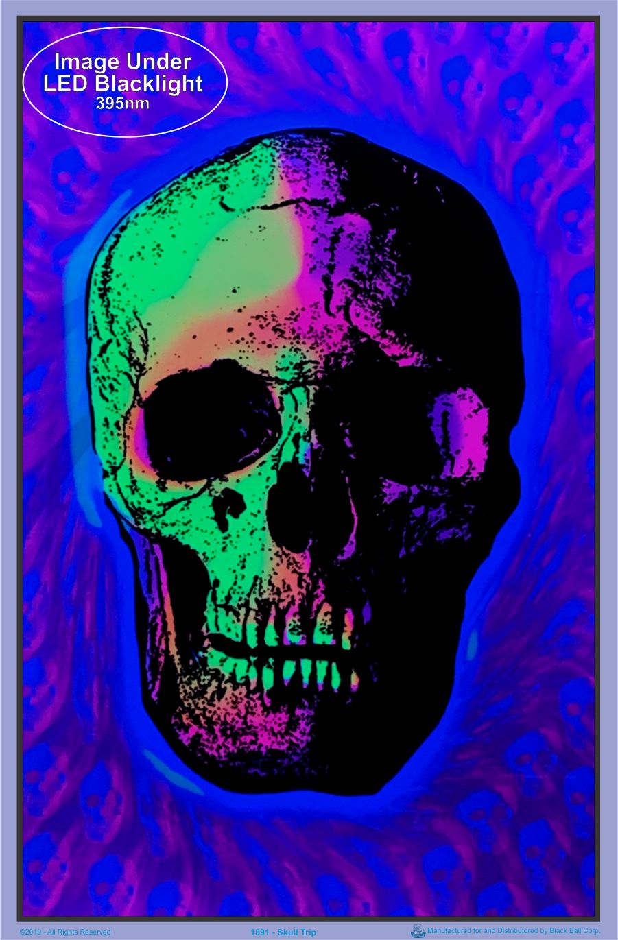 SKULL TRIP - Flocked Blacklight