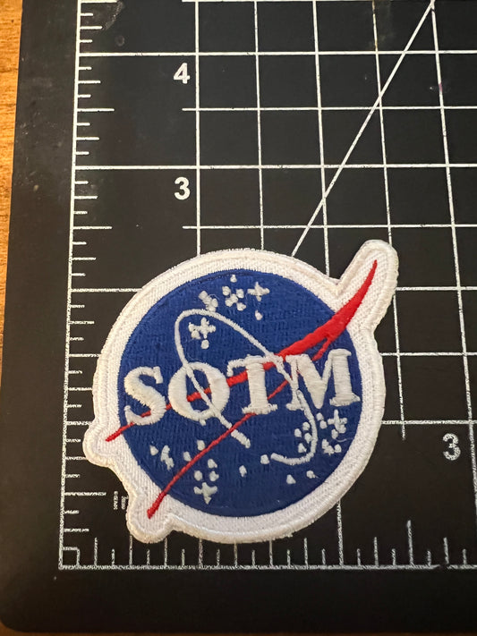 Standing on the Moon glow in the dark heat applied woven patch. Very High end