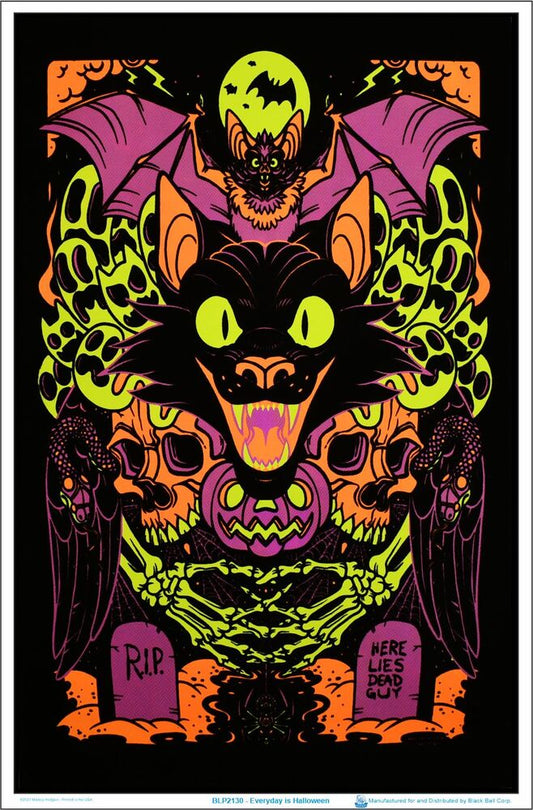Black Cat - Flocked Blacklight