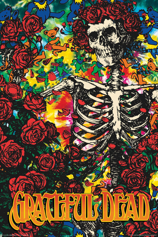 Grateful Dead - Skeleton & Roses - Regular Poster