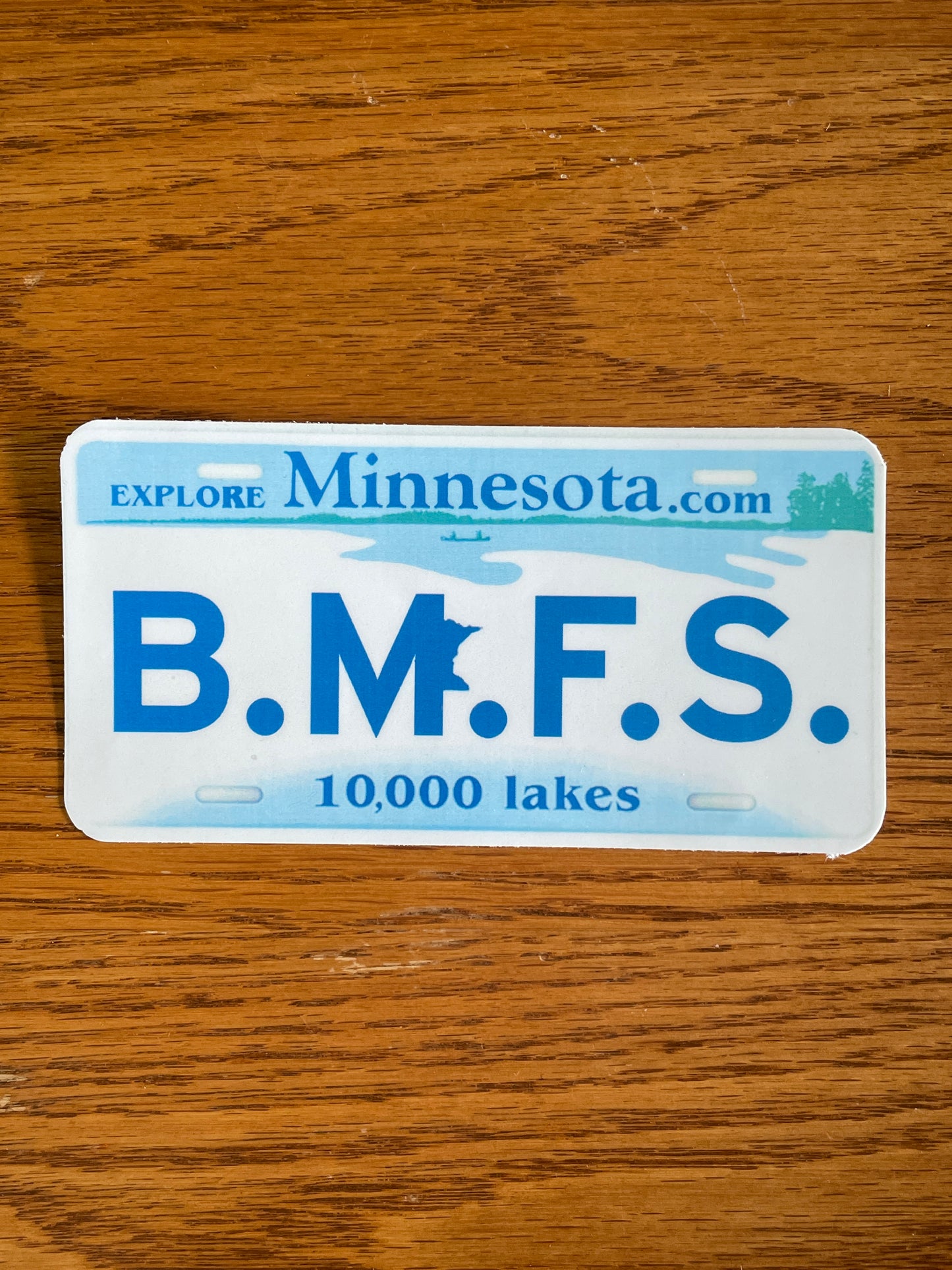 Billy Strings B.M.F.S Minnesota plate lot sticker