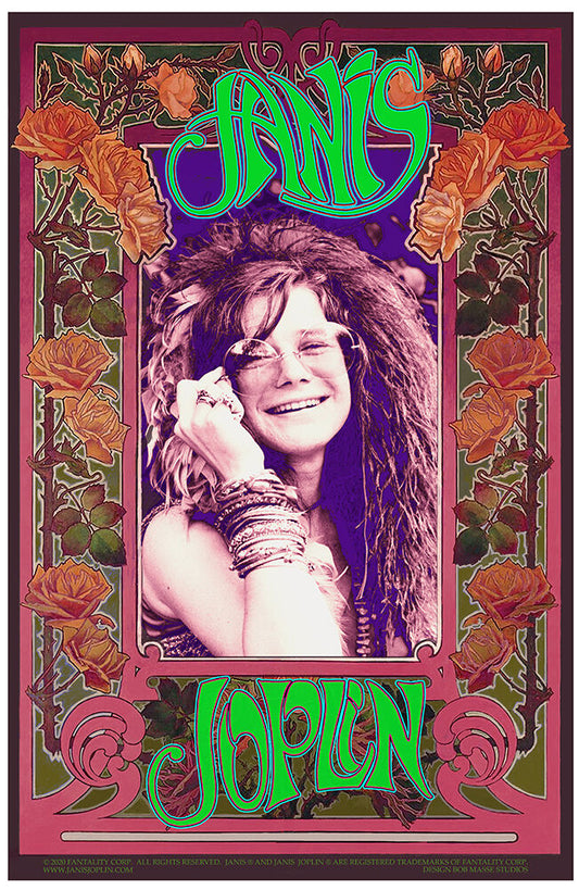Janis Joplin - Roses - Concert Poster