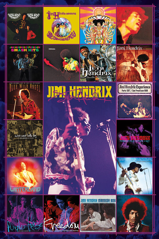 Jimi Hendrix - Albums Covers - Regular Poster