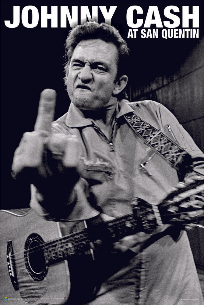 Johnny Cash - Finger / San Quentin (Verticle) - Regular Poster