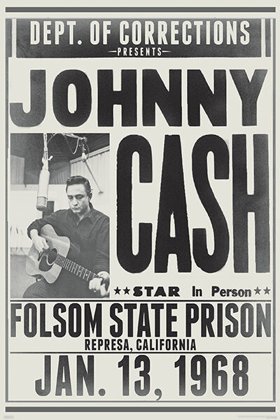 Johnny Cash - Folsom State - Regular Poster