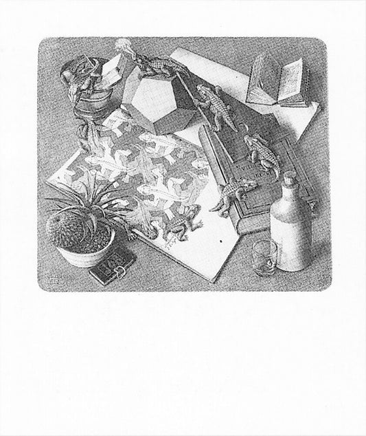 Reptiles - Escher Print - Art Poster