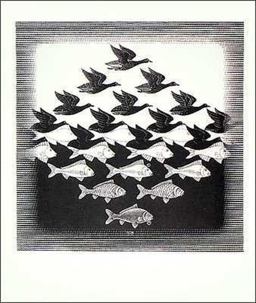 Sky and Water - Escher Print - Art Poster