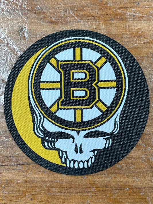 Boston Bruins Grateful Dead heat applied woven patch. Very High end